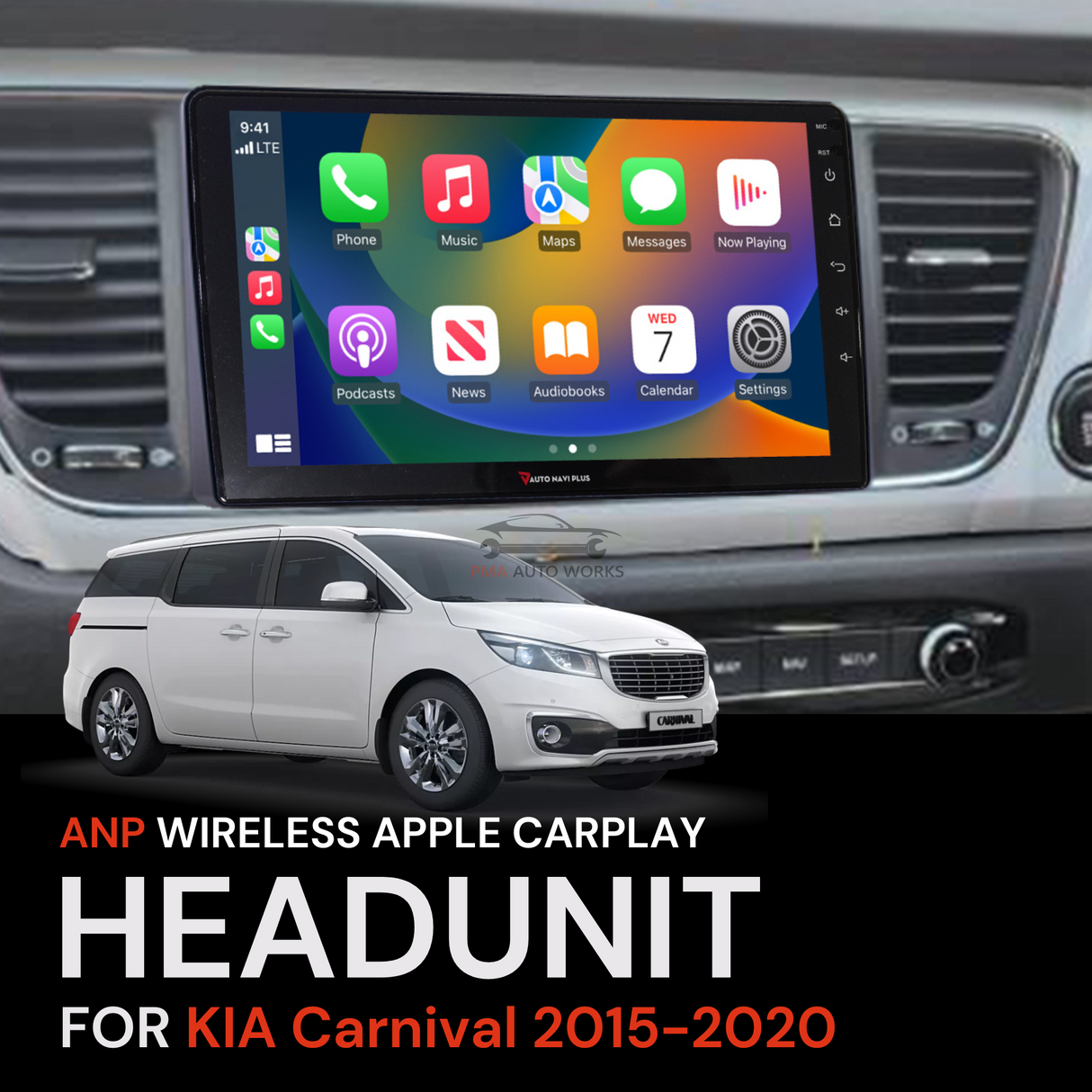 ANP Apple CarPlay Android Auto Screen For KIA Carnival 2015-2020