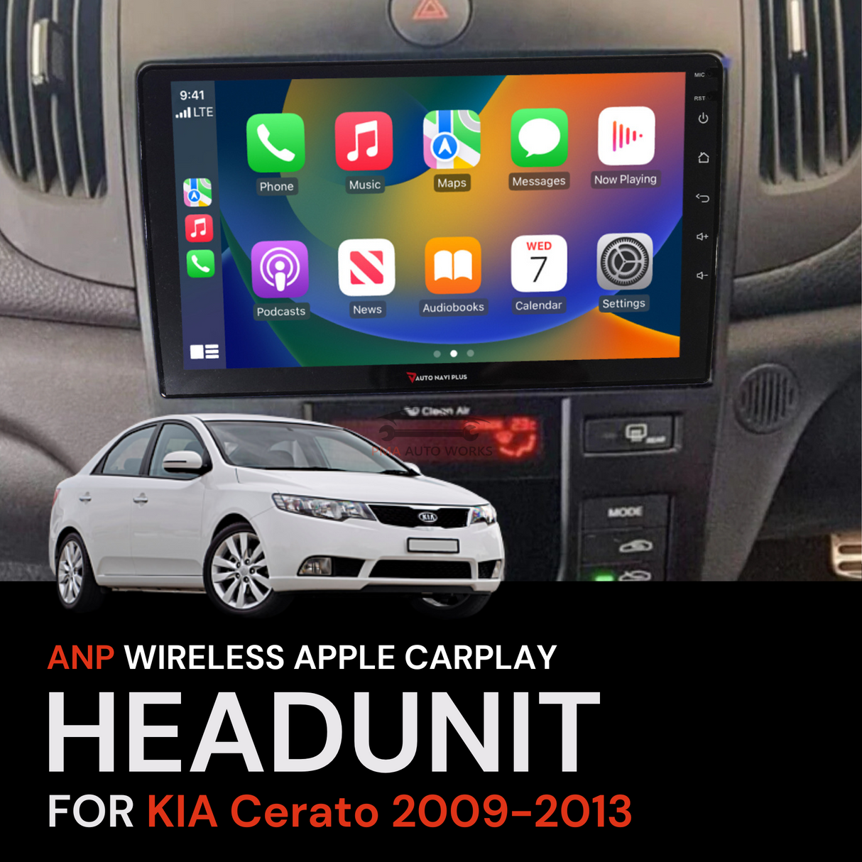 ANP Apple CarPlay Android Auto Screen For KIA Cerato 2009-2013