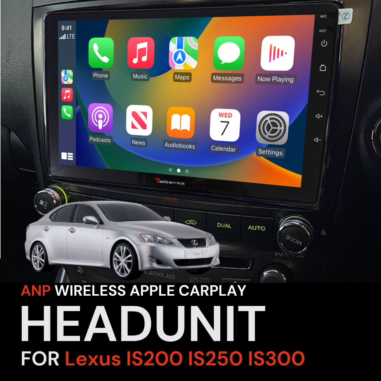 ANP Apple CarPlay Android Auto Screen For Lexus IS200 IS250 IS300