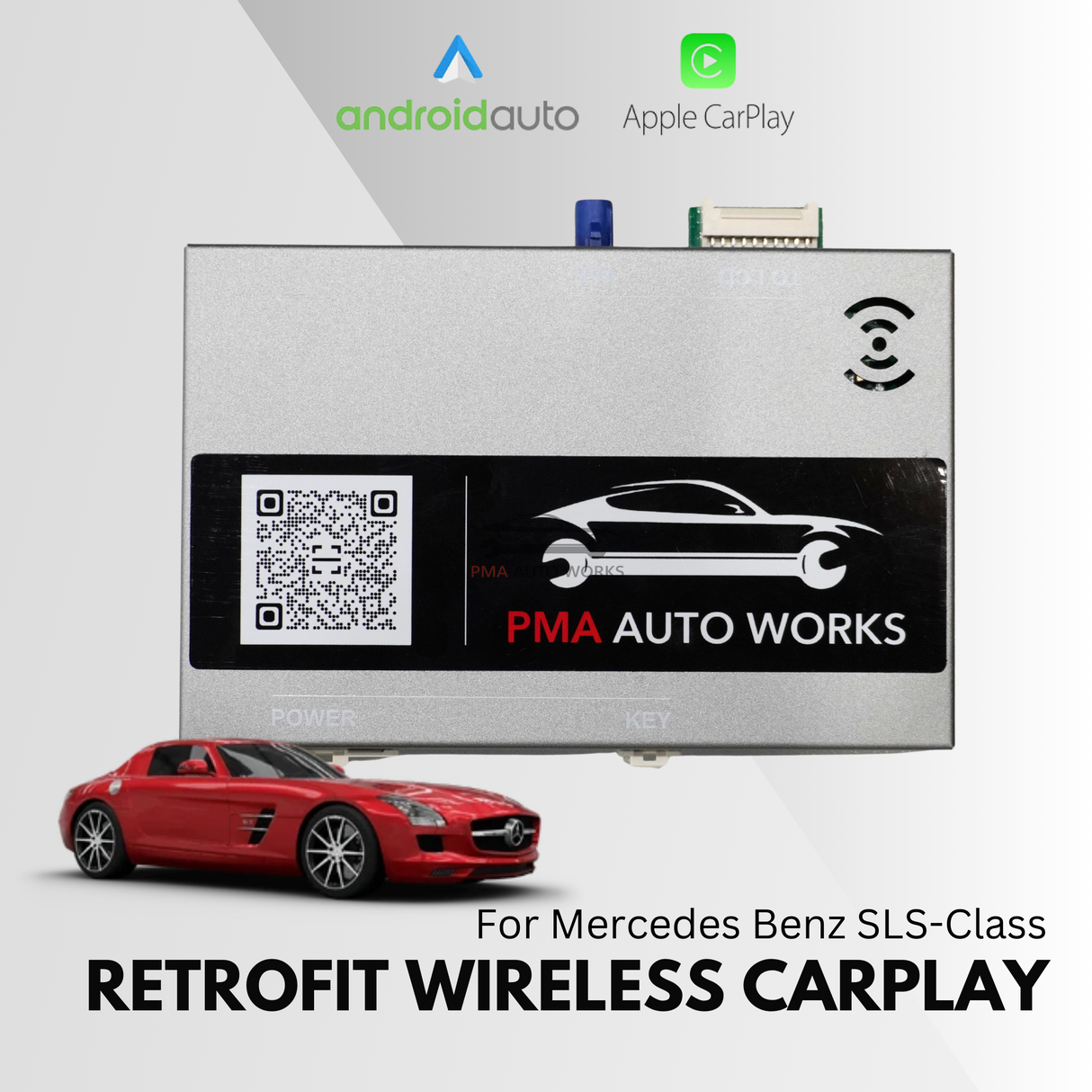 Retrofit Wireless Apple CarPlay Android Auto For Mercedes Benz SLS-Class NTG4.5