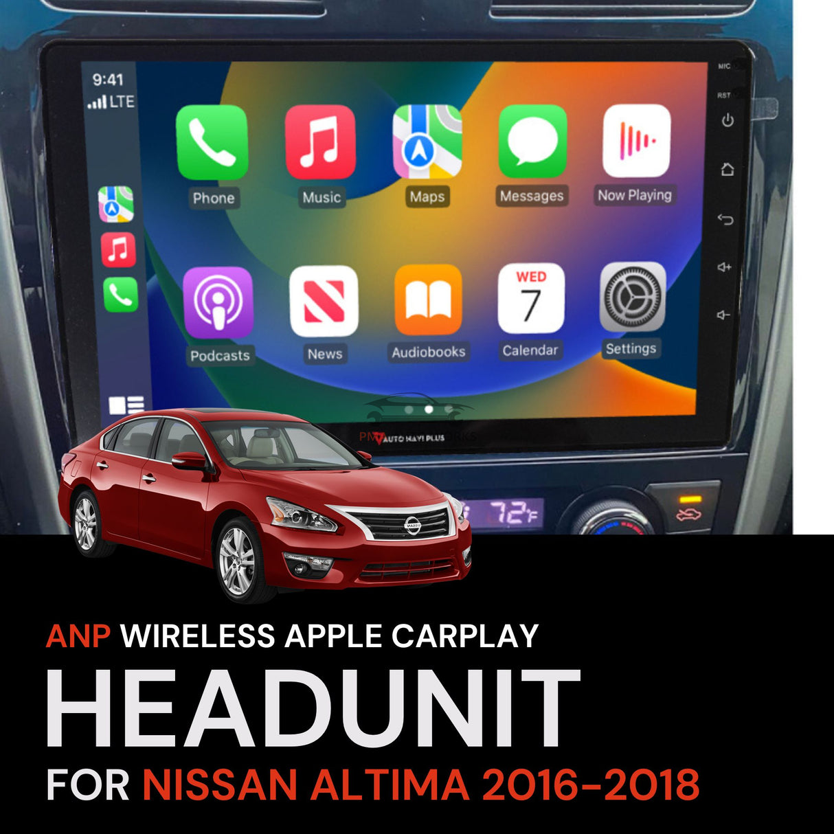 ANP Apple CarPlay Android Auto Screen For Nissan Altima 2016-2018