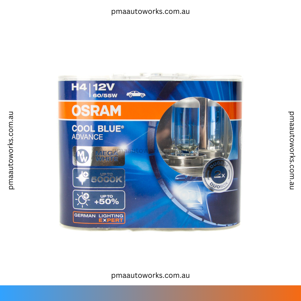 Osram H4 12V 60/55W 5000K 62193CBA Cool Blue Advance Auto Lamps Halogen Headlight 2X