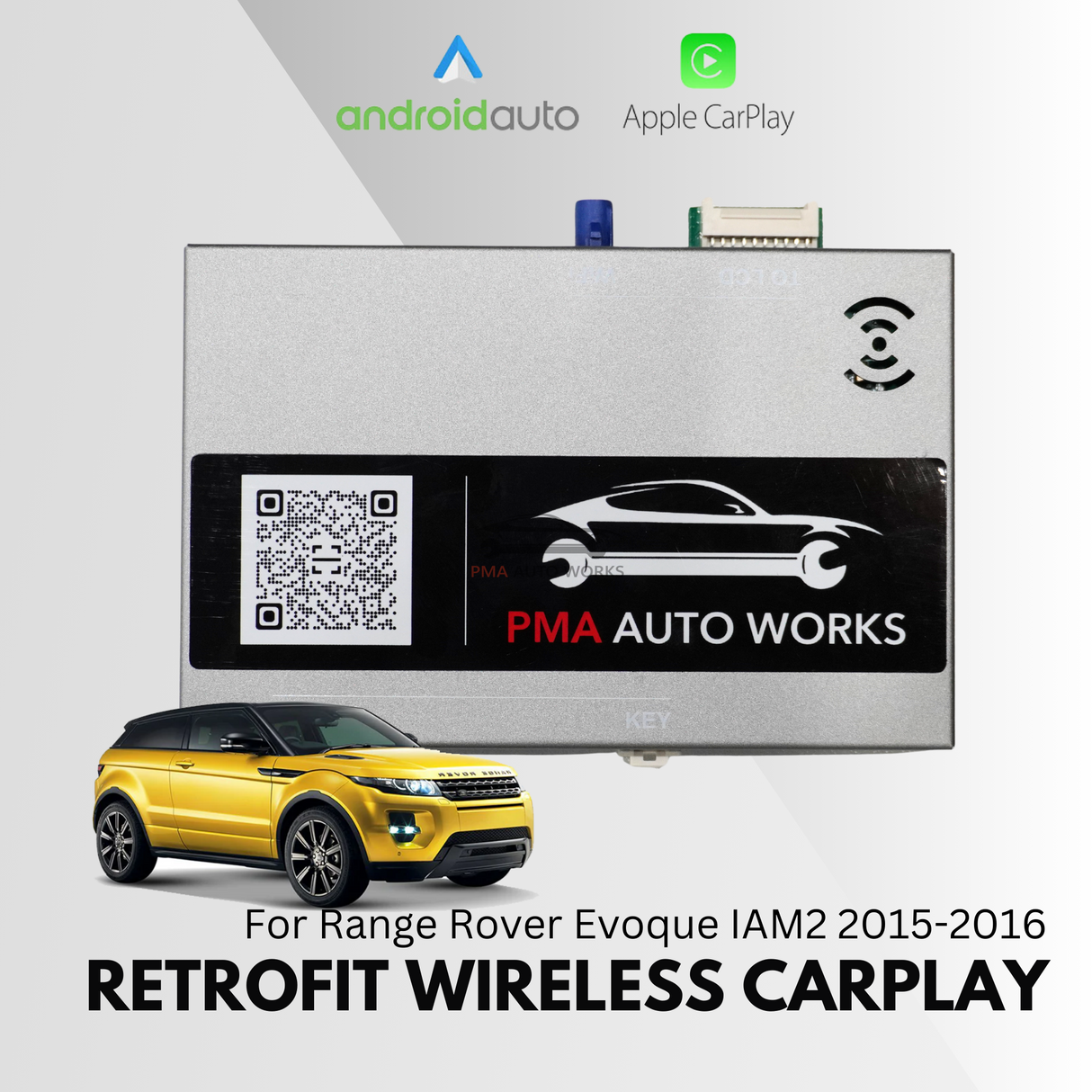 Retrofit Wireless Apple CarPlay Android Auto For Range Rover Evoque IAM2 2015-2016