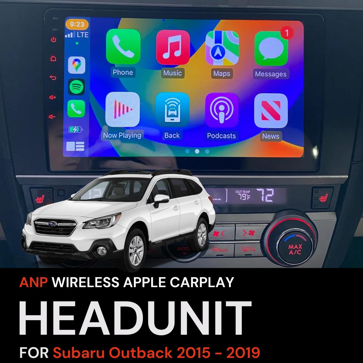 ANP Apple CarPlay Android Auto Screen For Subaru Outback 2015 - 2019