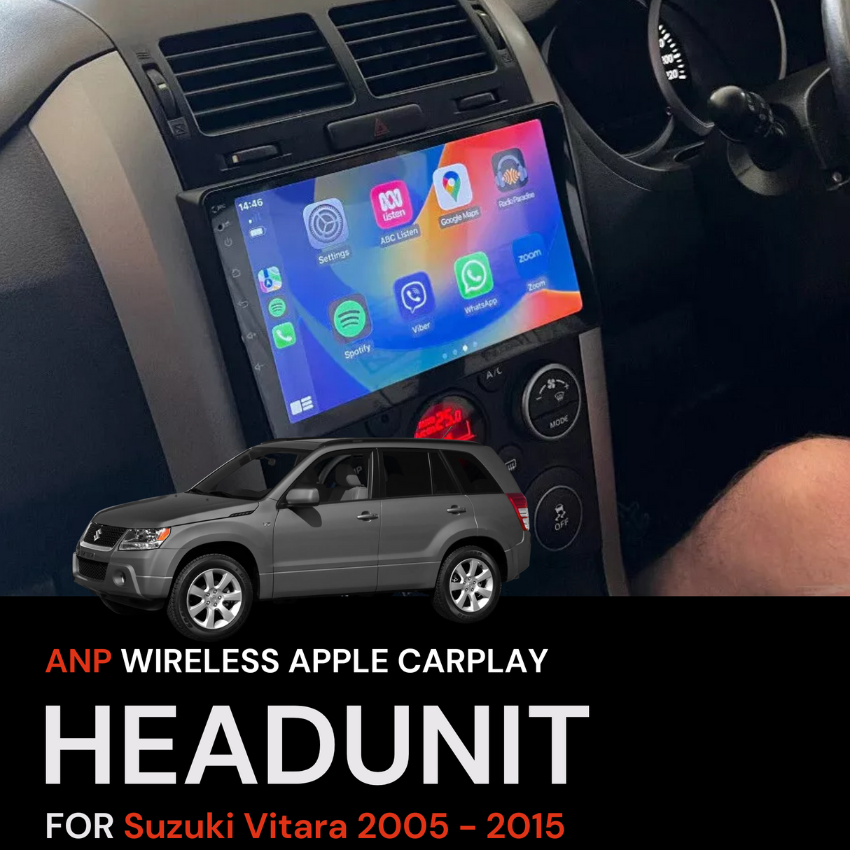 ANP Apple CarPlay Android Auto Screen For Suzuki Vitara 2005-2015