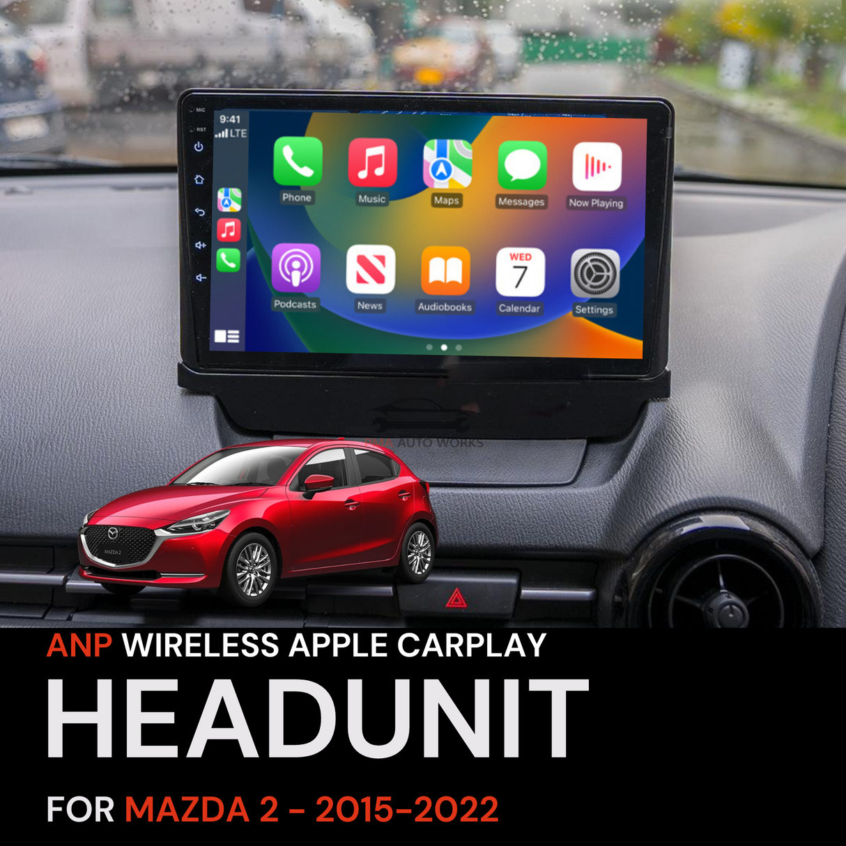 ANP Apple CarPlay Android Auto Screen For Mazda 2 2015+