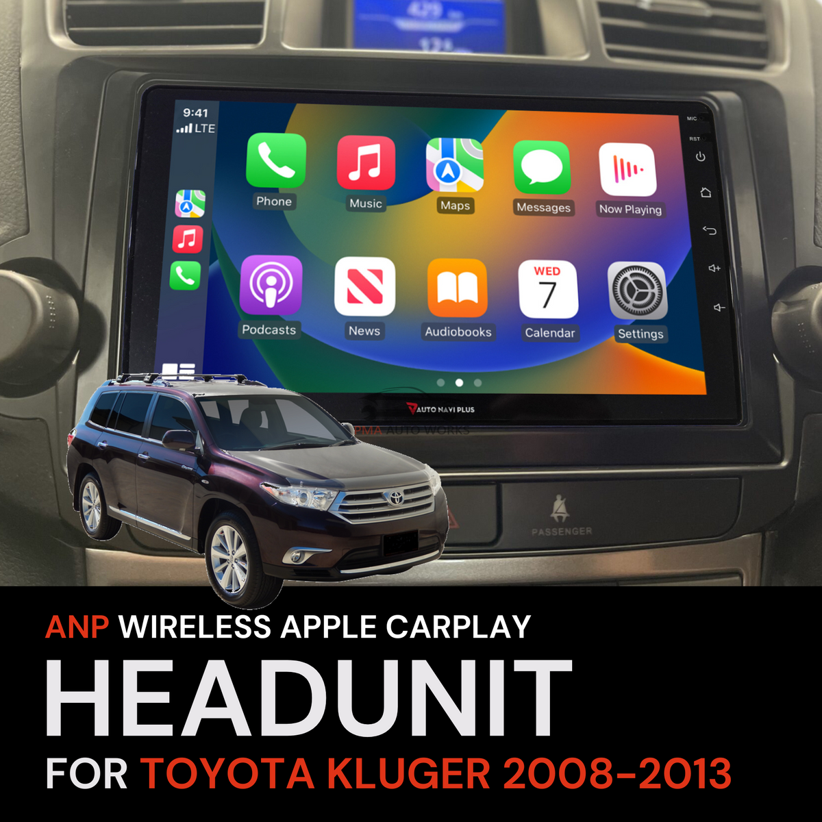 ANP Apple CarPlay Android Auto Screen For Toyota Kluger 2008-2013 – PMA ...