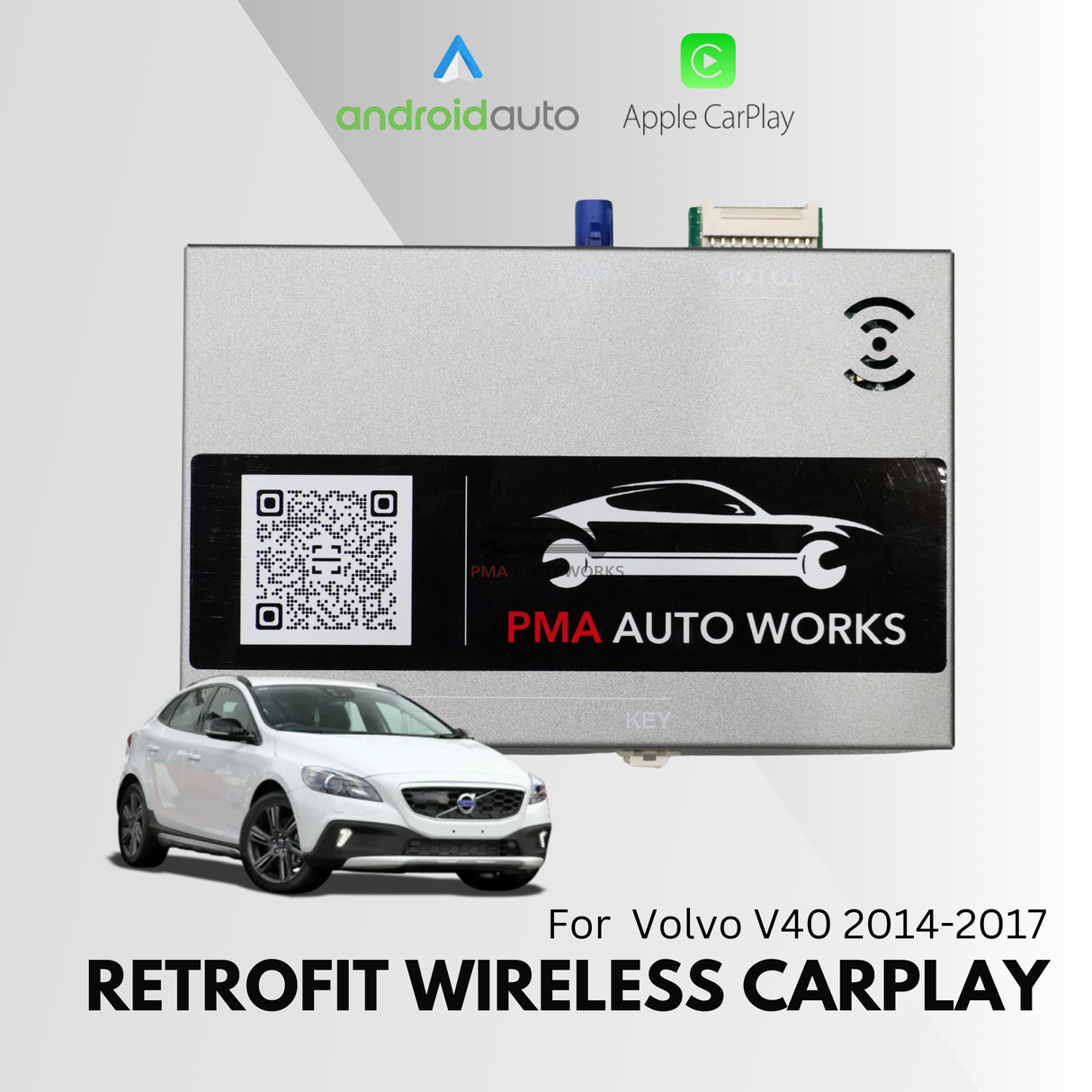 Retrofit Wireless Apple CarPlay Android Auto For Volvo V40 2014-2017