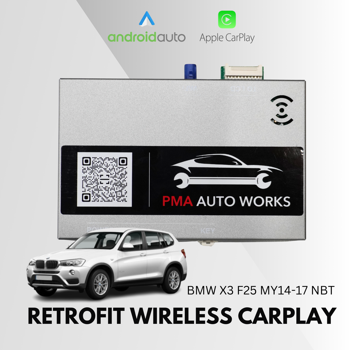 Retrofit Wireless Apple CarPlay Android Auto For BMW X3 F25 MY14-16 NBT